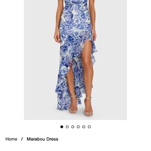 Amanda Uprichard Blue Asymmetrical Dress